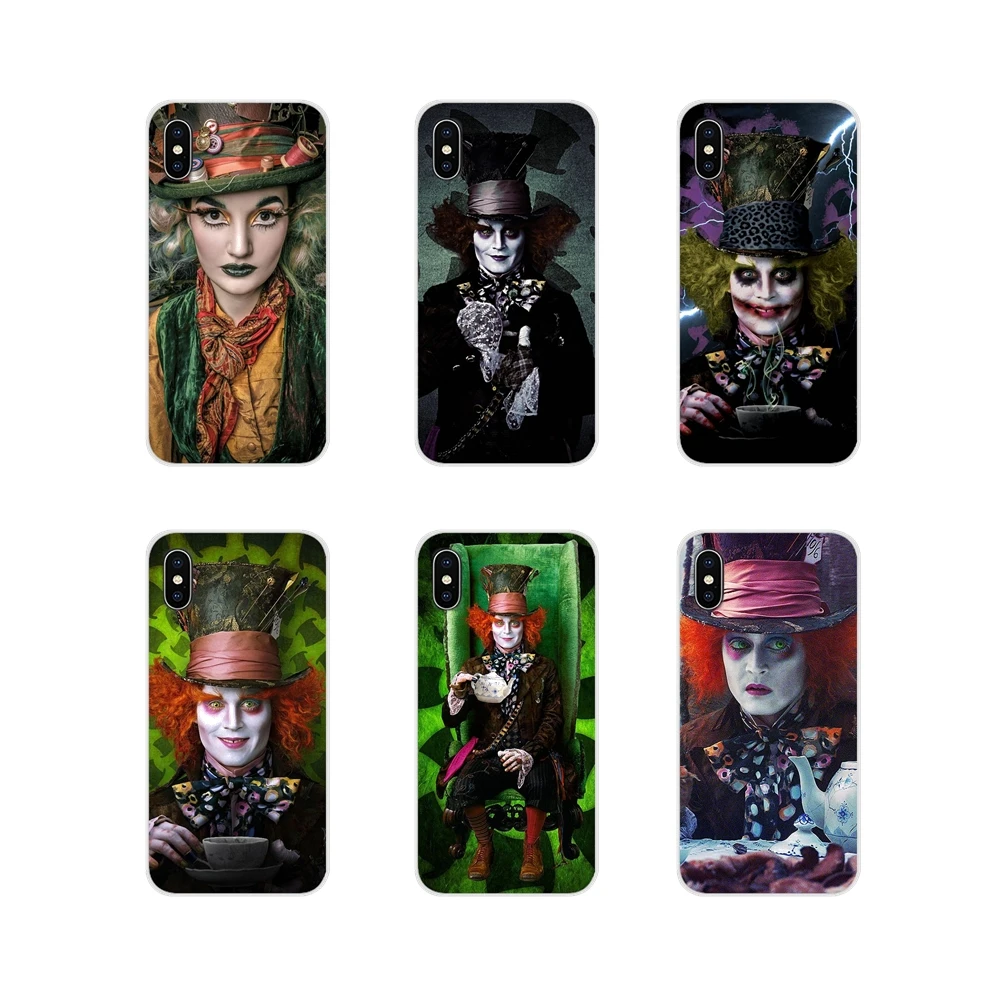 

For Apple iPhone X XR XS MAX 4 4S 5 5S 5C SE 6 6S 7 8 Plus ipod touch 5 6 Mad Hatter Accessories Phone Shell Covers