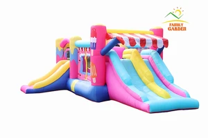 Новый дизайн, надувной батут для мороженого, батут, замок, перемычка, батут с надувкой 750 Вт - изображение