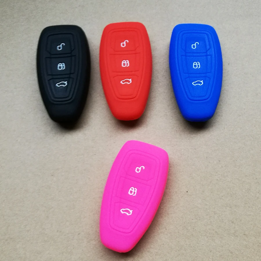 50 units New Silicone car key case cover for Ford Focus Mondeo Eco