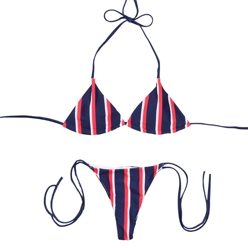 TRYNNA Biquini 2018 Bikini Swimsuit Naval Wind Stripes Sexy Swimwear