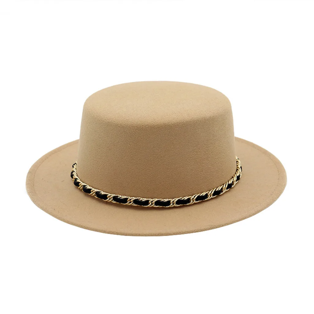 Feitong, одноцветная шляпа, фетровая женская шляпа с широкими полями, шерстяная фетровая шляпа с плоским верхом, фетровая шляпа, вечерние шляпы, шляпа сомбреро, mujer# C