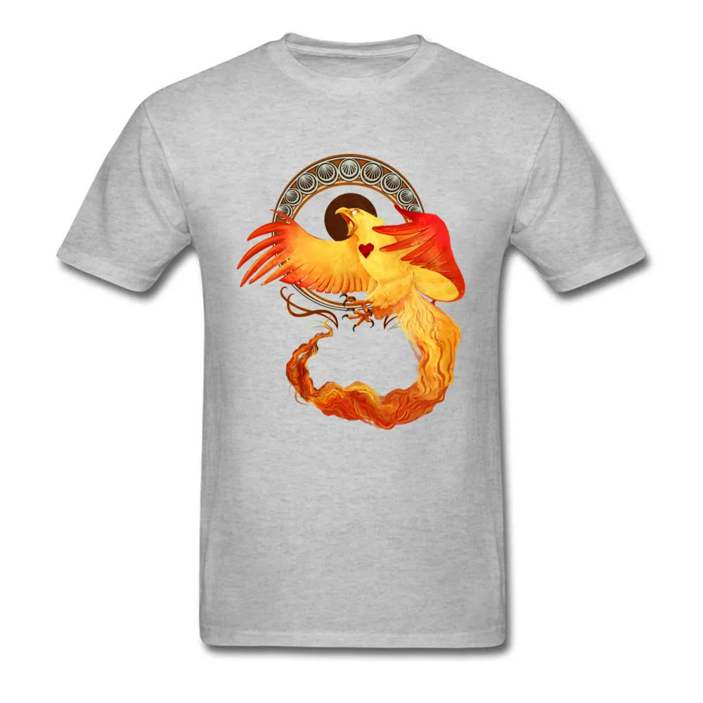 Phoenix Heart T Shirt Short Sleeve Casual Fashion Men Summer Fall Tops & Tees Casual Tee-Shirt Round Collar 100% Cotton Fabric Phoenix Heart grey