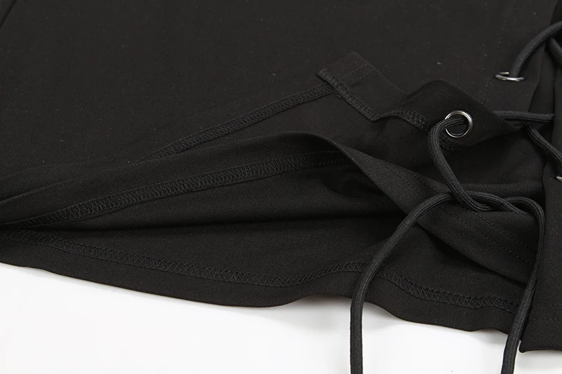 BONGOR LUSS Spring Summer Women Skirts 2017 Fashion New Lace Up Casual Girls Skirts Solid Split Up Pencil Mini Black Sexy Skirts (16)