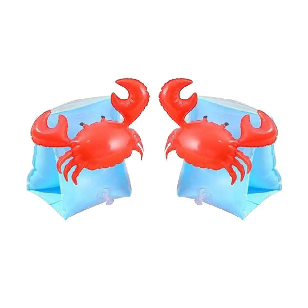 Кронштейн для малышей кольцо для плавания с мультяшным рисунком надувной матрас для бассейна надувные нарукавники плавающее кольцо детские надувные нарукавники для плавания толстые двойные защитные поплавок - Цвет: crab