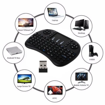 

English 2.4GHz Wireless i8 Keyboard Touchpad Fly Air Mouse For Android TV PS3