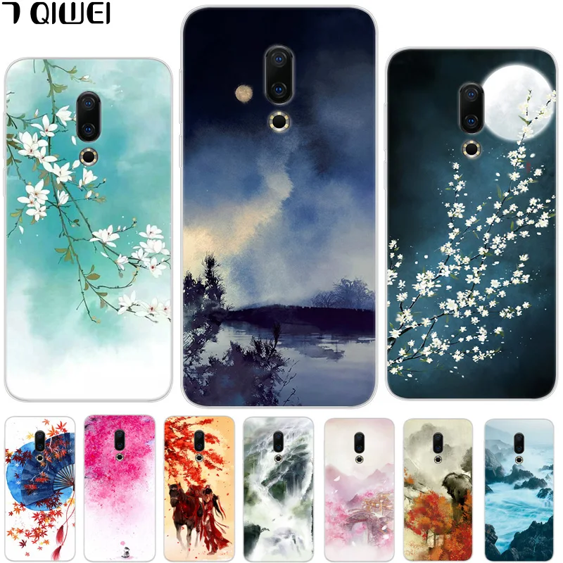 

For Meizu 16th Case 6.0'' Silicone Case For Meizu 16th Plus Case Cover 6.5'' Soft TPU Full Protection Animal Cases for Meizu 16