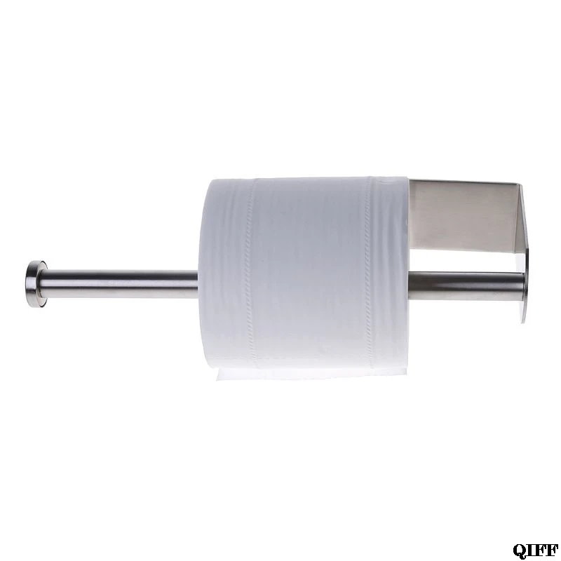 Adhesive Vertical Paper Towel Holder Stainless Steel Wall Mount Bathroom Kitchen Toilet Tissue Roll Storage Rack Jun13