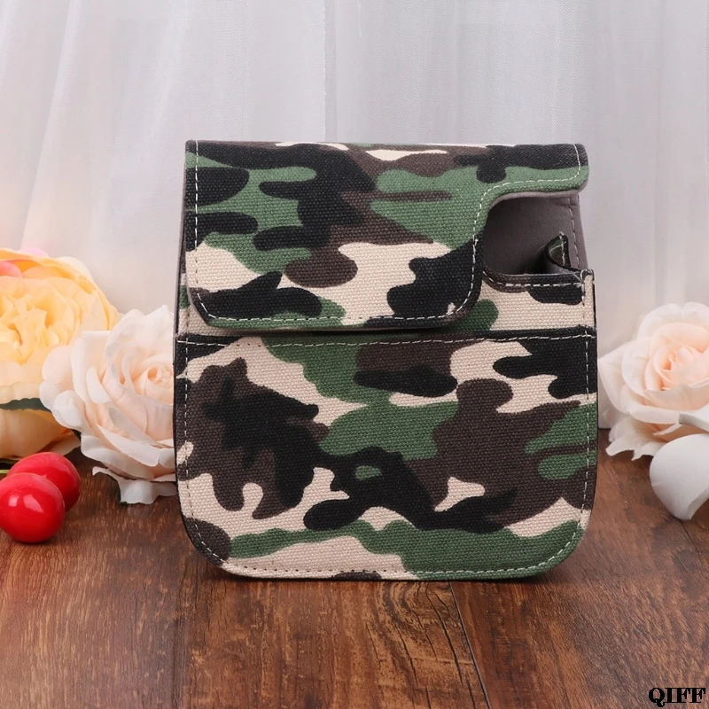 Прямая поставка и Instax Mini 8/9 сумки для камеры винтажные камуфляжные Кожаные чехлы на ремне для Fujifilm APR29