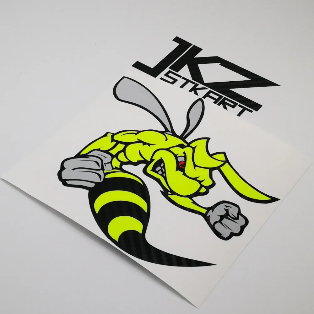 

JKZ STKART Cartoon Angry Super Bee Vinyl Die Cut Stickers Decals ATV Motor Bike Truck Helmet Decorated Stickers