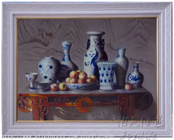 

Still Life porcelain chinaware Oil painting on canvas hight Quality Hand-painted Painting 57