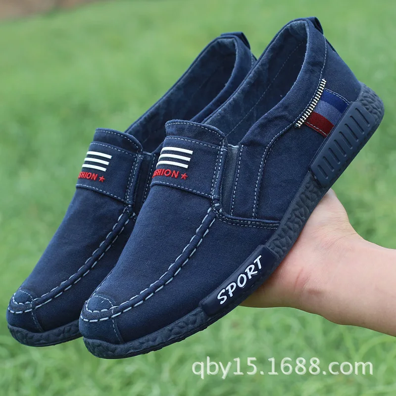 Canvas Men Casual Shoes Black Blue Grey Solid Breathable Lace Up Sneakers Men Spring Summer Autumn Men Shoes