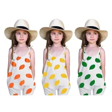 Брючный костюм с бретельками для маленьких девочек; модные однотонные подтяжки розового цвета для девочек; хлопковый летний детский костюм без рукавов без спинки