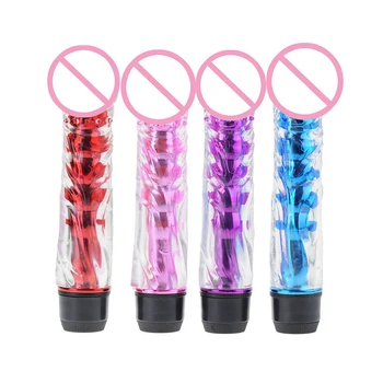 

Multi Speed Dildo Cilt Vibrator, Waterproof Jelly Penis Adult Sex Product Toys For Woman Female G spot Vibrator Massager anal 18