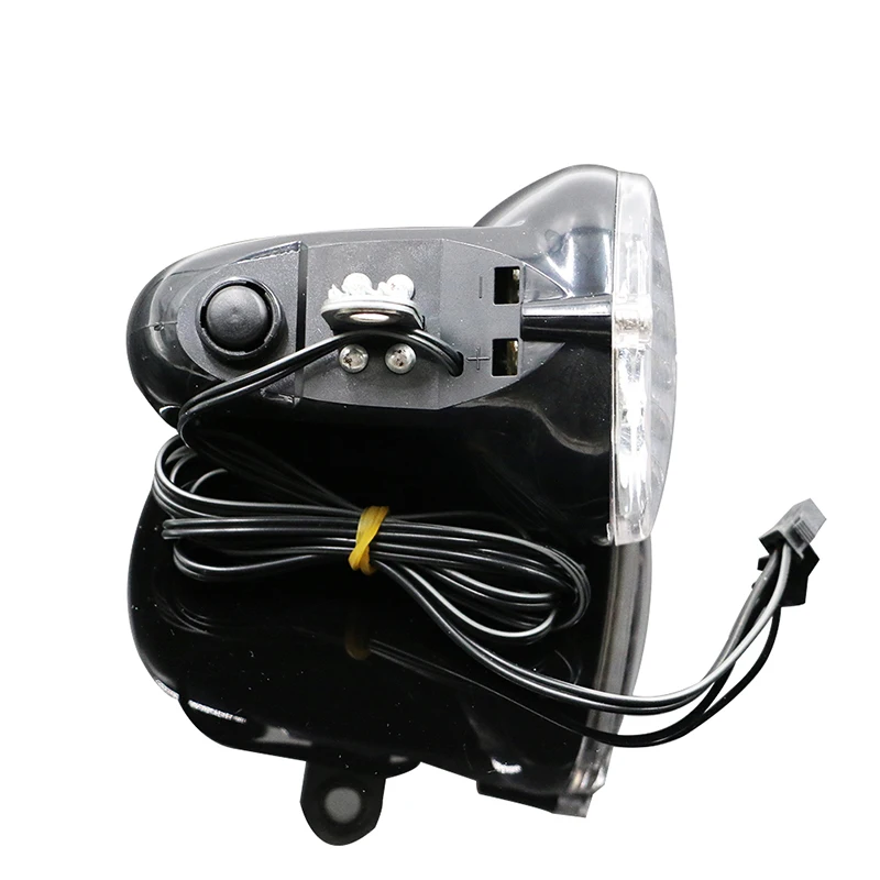 Cheap 36V Electric Bicycle Headlight Bike Connector 200cm Wire MTB Road Bike Front Lamp on Front Fork Motorcycle Ebike LED Light Velo 1