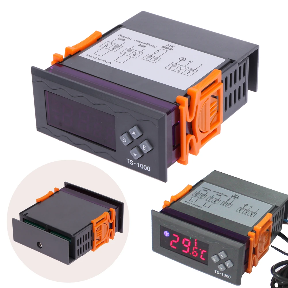 

110V-240V Digital Thermostat Temperature Humidity Controller Relay Thermal Regulator Hygrostat Refrigeration Centigrade Sensor