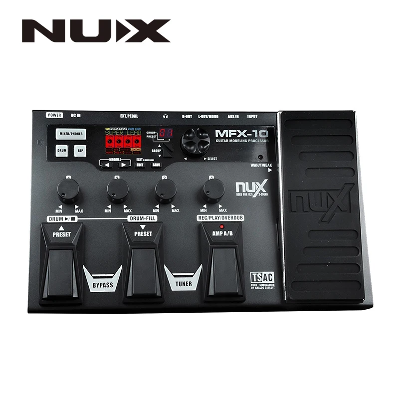 NUX MG-20 MG20 гитара Мульти-эффекты усилитель педали черный Digitech мульти эффекты моделирование процессор Guitarra петля/объем