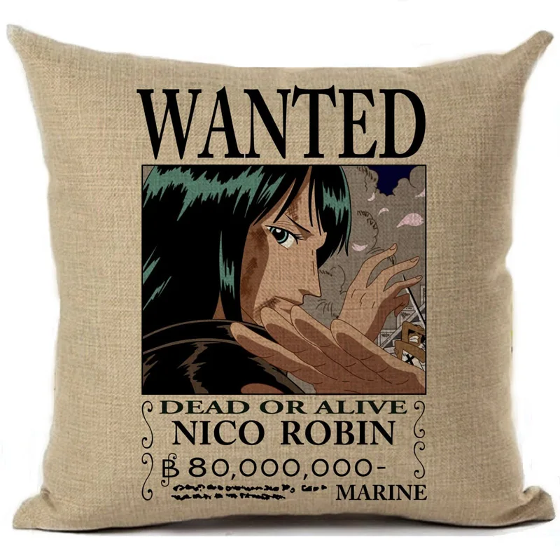 Аниме one piece Wanted Order Чехлы для подушек, Мультяшные украшения для дома, гостиной, дивана, поясные подушки, декоративная наволочка