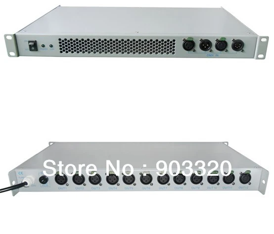 HOT SALE 12 Channel 12 Port Output DMX Splitter DMX512 Signal Amplifier For DJ Equipment Stage