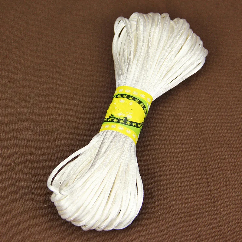 

20M/Lot Satin Cords DIY String Cord Nylon Rope Accessary&Findings For Baby Silicone Teething Bead Necklace Jewelry Cord