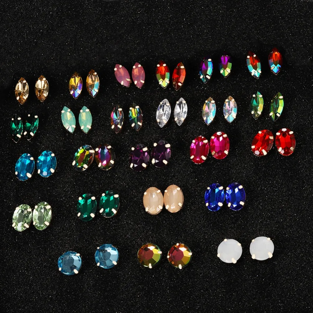 

Best lady New Fashion Shiny Women Stud Earrings Wedding Party Bohemian Geometric Statement Earring Charm Multicolor Gift Jewelry