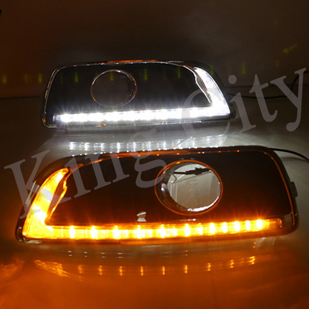 Capqx 1 пара для Chevrolet Malibu 2012- Светодиодный дневной ходовой свет DRL Дневной свет бампер лампа сигнала поворота противотуманная фара