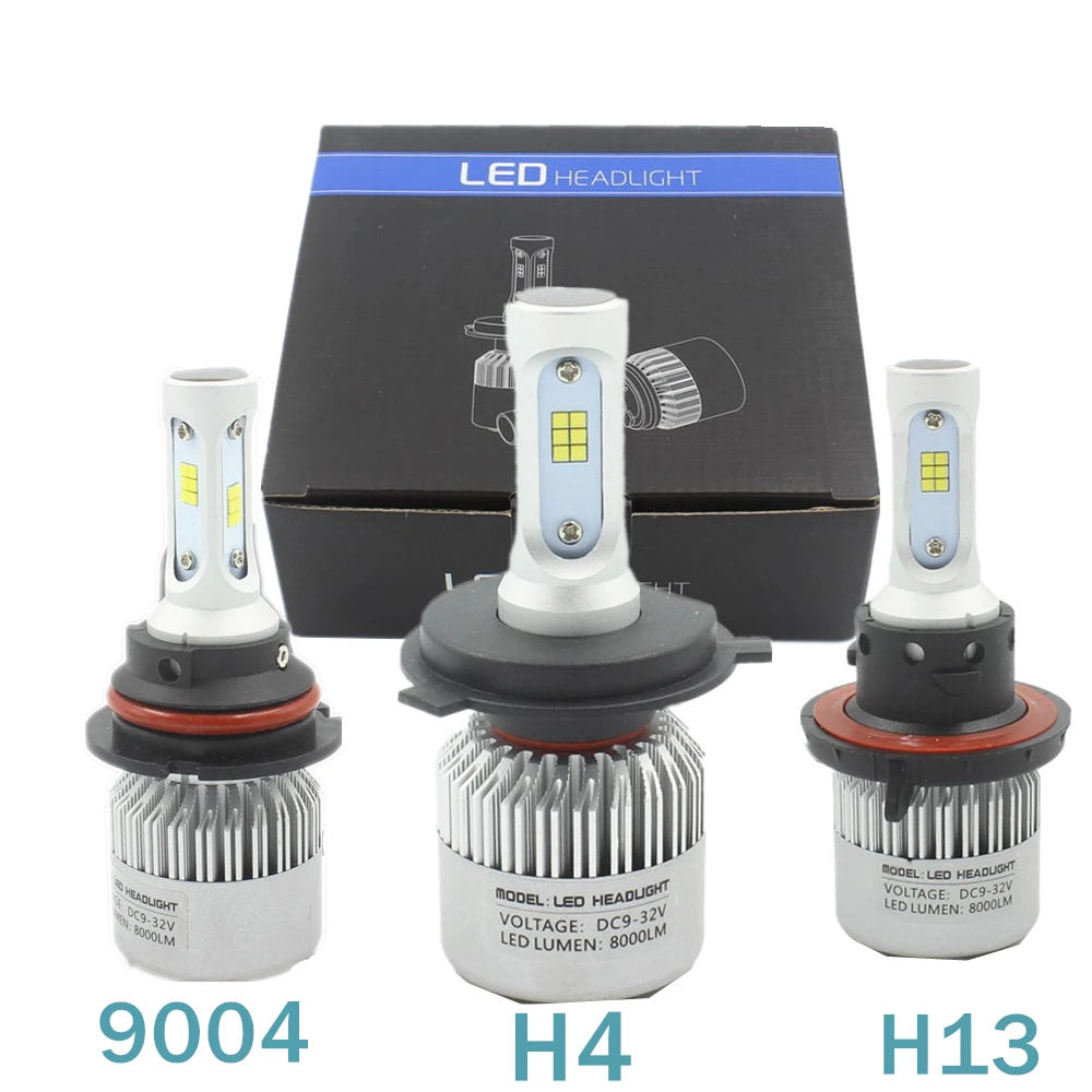 1Set Car LED Headlight Bulb H4 9004 9007 H13 Hi Lo Beam Led Headlights