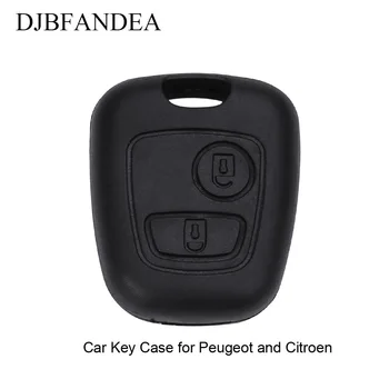 

DJBFANDEA Remote Key Car Key Fob Case Replace Shell Cover For Citroen C1 C4 for Peugeot 307 107 207 407 206 306 406 Key Auto