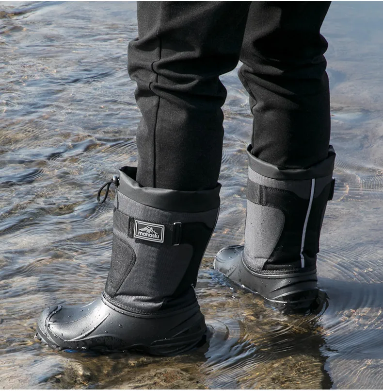 Eu41-46 зимняя Уличная обувь для альпинизма, охоты, походов, утолщенная теплая обувь со Стальными Гвоздями, нескользящая подошва, водонепроницаемые зимние сапоги для рыбалки