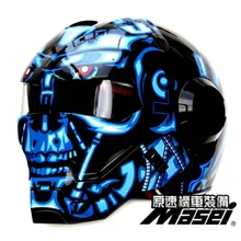 610 IRONMAN MASEI capacete da motocicleta Azul Terminator Casque motocross metade Personalidade capacete aberto rosto capacete capacete de Corrida Ciclo