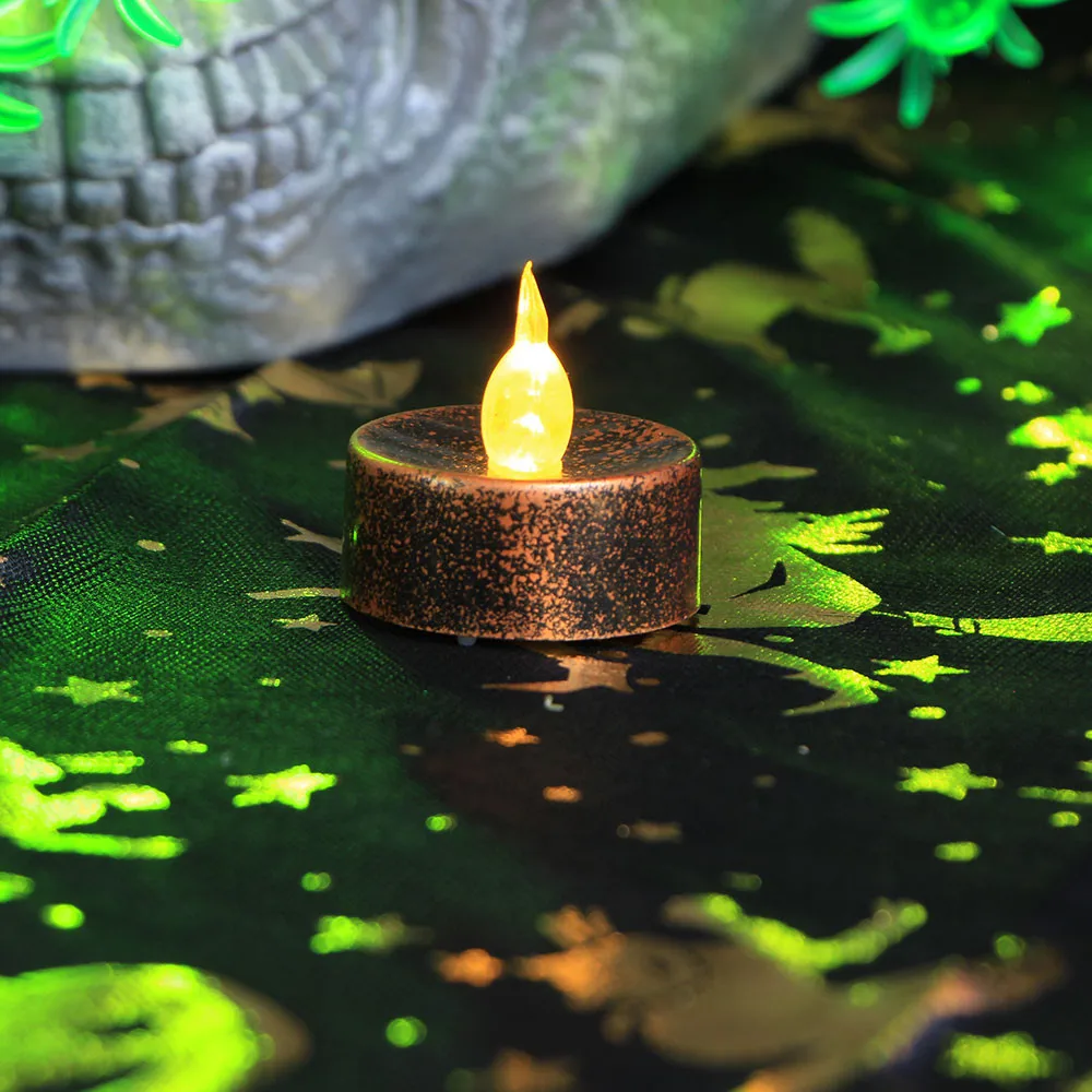 

1PC Flameless Tea Lights Electric Battery Fake Tealight Black Party LED Candles Home Garden Supplies Tool