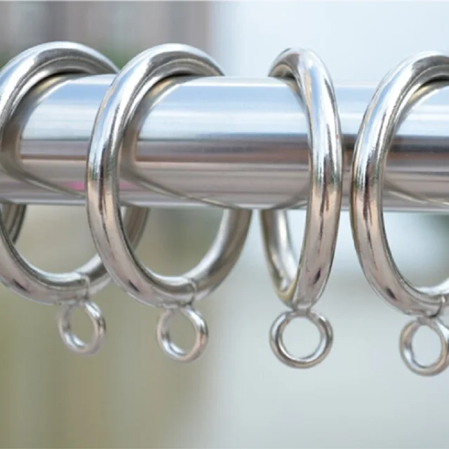 Metal drapery curtain rings with clips rings for curtains and rods