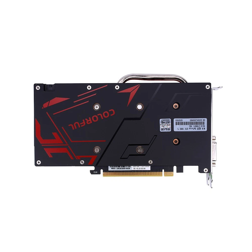 Красочные GeForce GTX 1660 графическая карта Nvidia GPU NB 6G GDDR5 видеокарта 192 бит PCI-E3.0 HDMI+ DVI видеокарта для ПК Игр