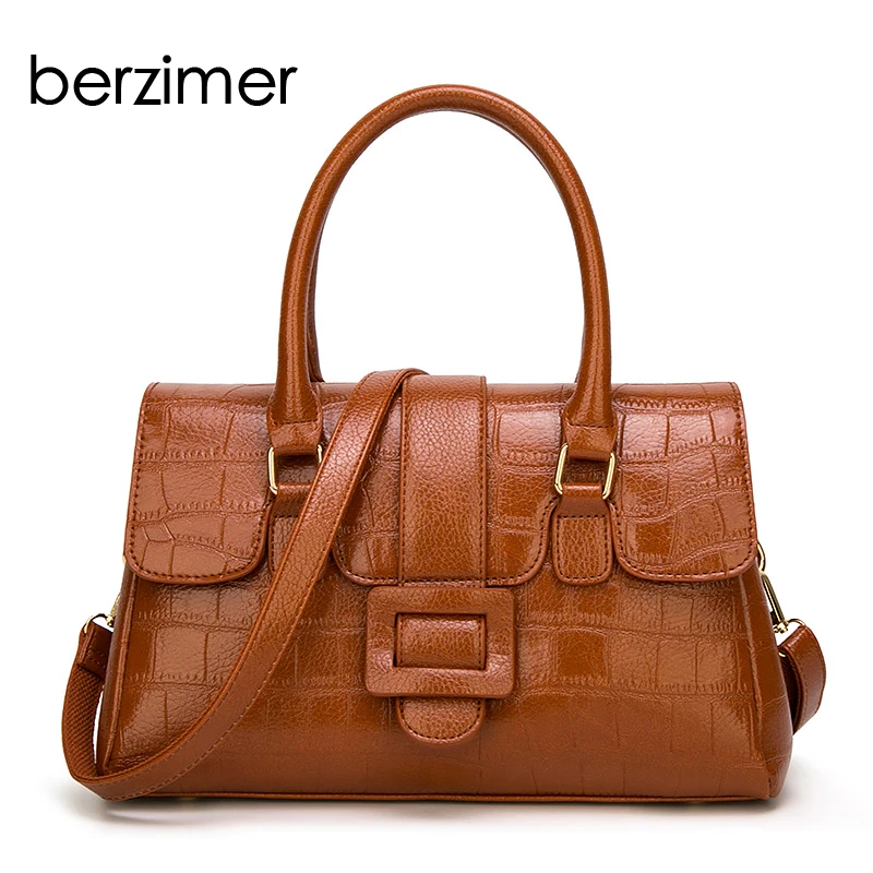 

BERZIMER Elegant Vintage Women Shoulder Bags Beautiful Black Green Brown Red Messenger Crossbody Bags for Women Girls Students