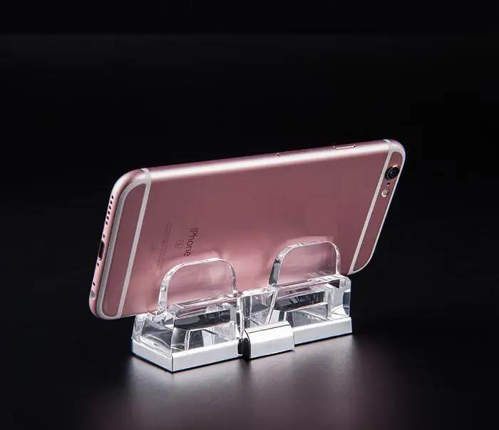 Desk Mobile Phone Tray Phone Holder Bracket Stand Table Cell phone Display Rack Acrylic Block Rack Storage Organizer Clear Black