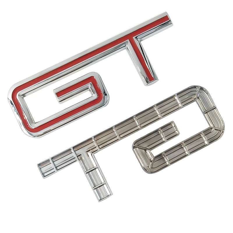 GT Logo задний багажник красная эмблема значок 3D металлическая хромированная