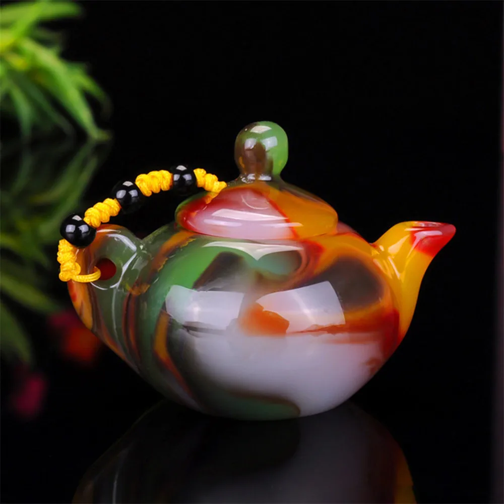 Xinjiang Gobi Jade красочный агат ручной резной игра вещь волшебный горшок коллекция орнамент подарок Прямая поставка