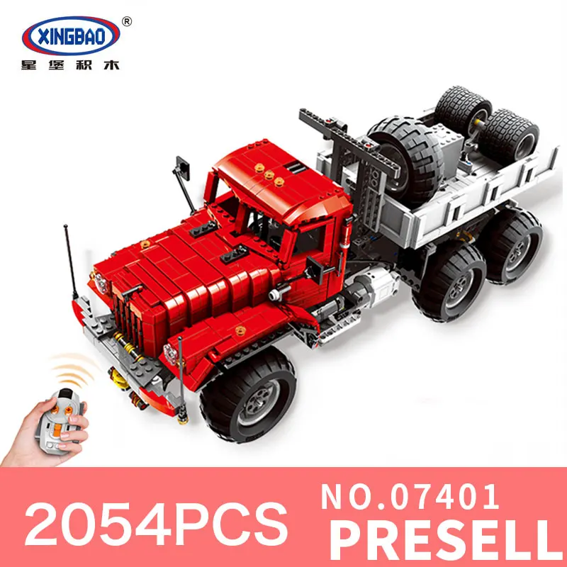 

Xingbao 07401 2054Pcs MOC Technic Series The Big Rigs T14 Set Building Blocks Bricks Toys Model for Children Christmas Gift