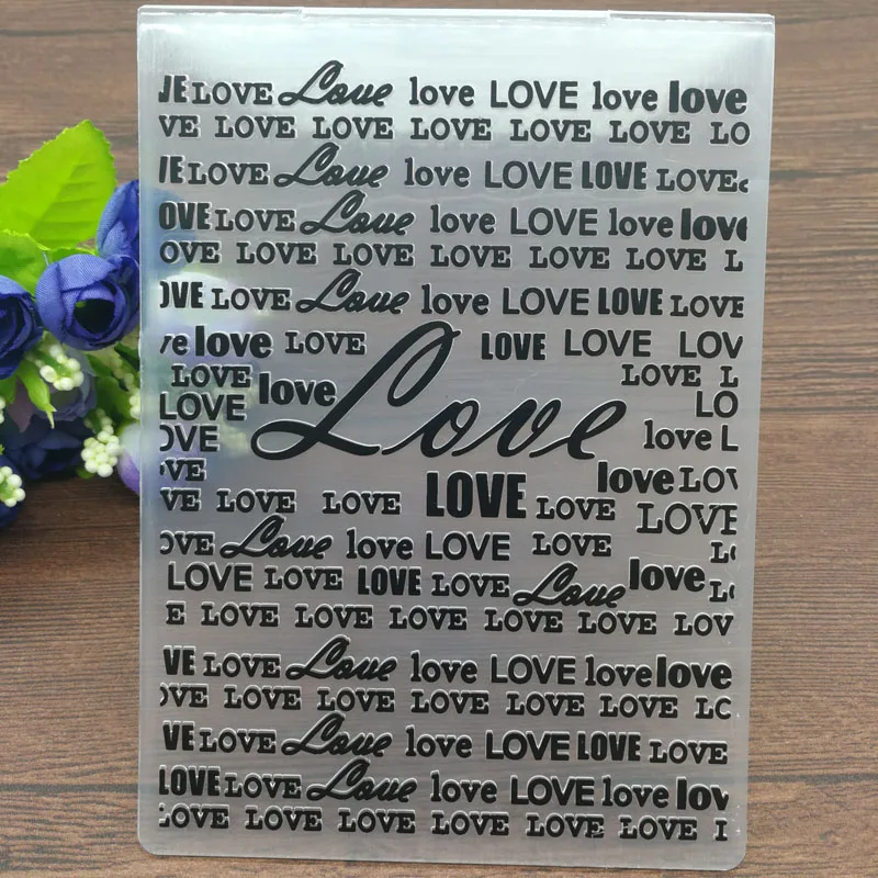 

Letter LOVE Plastic Embossing Folders for DIY Scrapbooking Paper Craft/Card Making Decoration Supplies