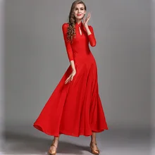 Новые Бальные платья для танцев женские тренировочные вальс танцевальное платье китайский воротник сексуальные с длинным рукавом современные танцевальные костюмы