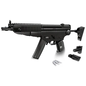 

597 PCS DIY Nerfs Elite Gun MP5 Submachine Gun Machine Carbine Toy Gun Model Building Block Set Plastic Toy Gift For Children