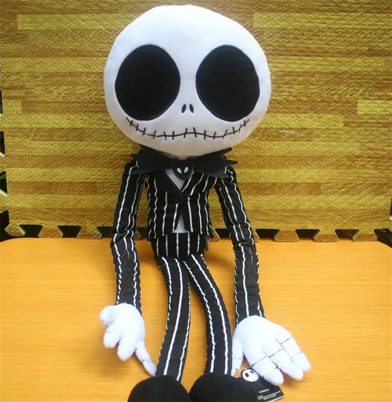 

65cm Big Size The Nightmare Before Christmas Jack Skeleton Plush Toys Dolls Movie Cartoon Horror Halloween Kids Friends Gift