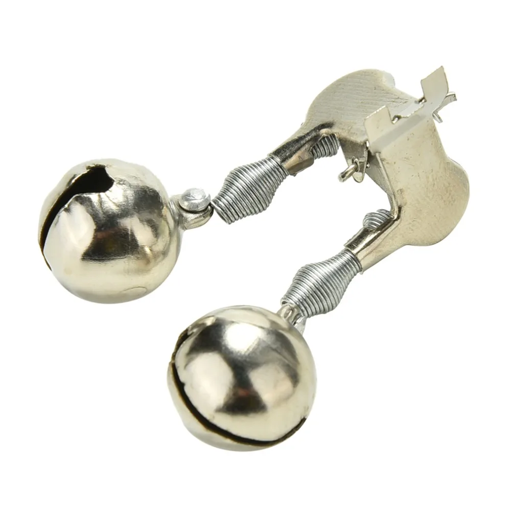 

New 10Pcs Silver Color Fishing Twin Bells Bite Alarm Clip-on for Fishing Rod Outdoor Fishing Accessory Wholesale