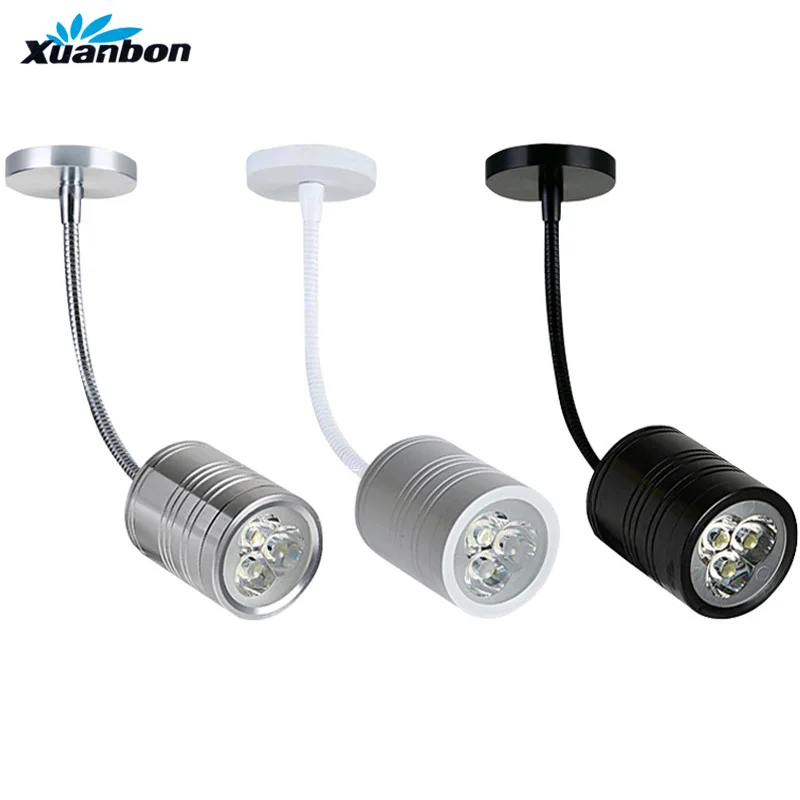 LED table desk lamp EU US Plug with Clip 3W 5W Flexible LED Reading lights Book Lamp 360 degree adjustment AC85-265V 4