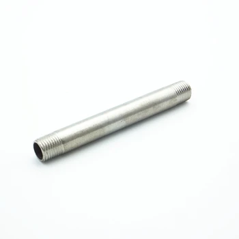 

1/4" BSP Equal Male Thread Length 100mm 304 Stainless Steel Threaded Pipe Fitting Connector Coupler For Water Air