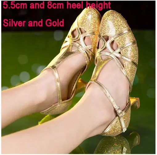 Latin Dance Shoes Woman High Heel Ballroom Dancing Shoes Girls Closed Toe Salsa 5cm 7cm Heel dance shoes