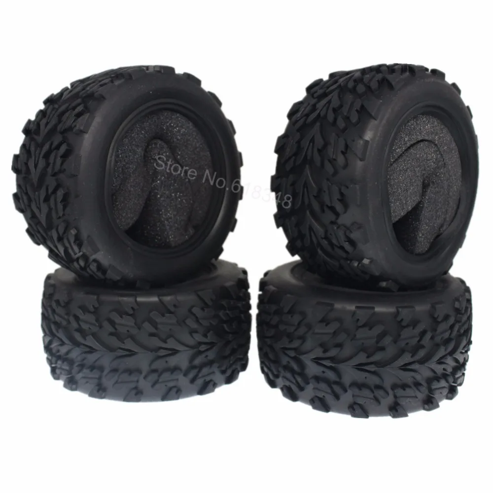

4 Pieces 2.8" Tires With Foam Inserts For RC HSP HPI Redcat Himoto Exceed Traxxas Racing 1/10 Scale Off Road Monster Truck Baja