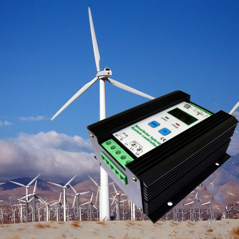 

Wind Solar Hybrid Controller 400W 12V 24V Boost MPPT Charging Off-grid PV/Wind Power With Anti-charging Battery Reverse Protect