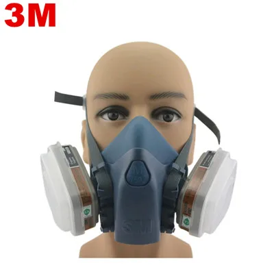 3M Respirator Mask Industry Painting Spray Dust Gas Mask With 3M 501 5N11 6001CN Chemcial Half face Mask - Цвет: Respirator Masks