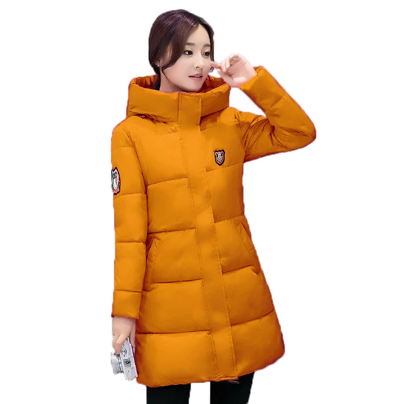 Office Lady Winter Coats Women Fashion Warm Cotton Long