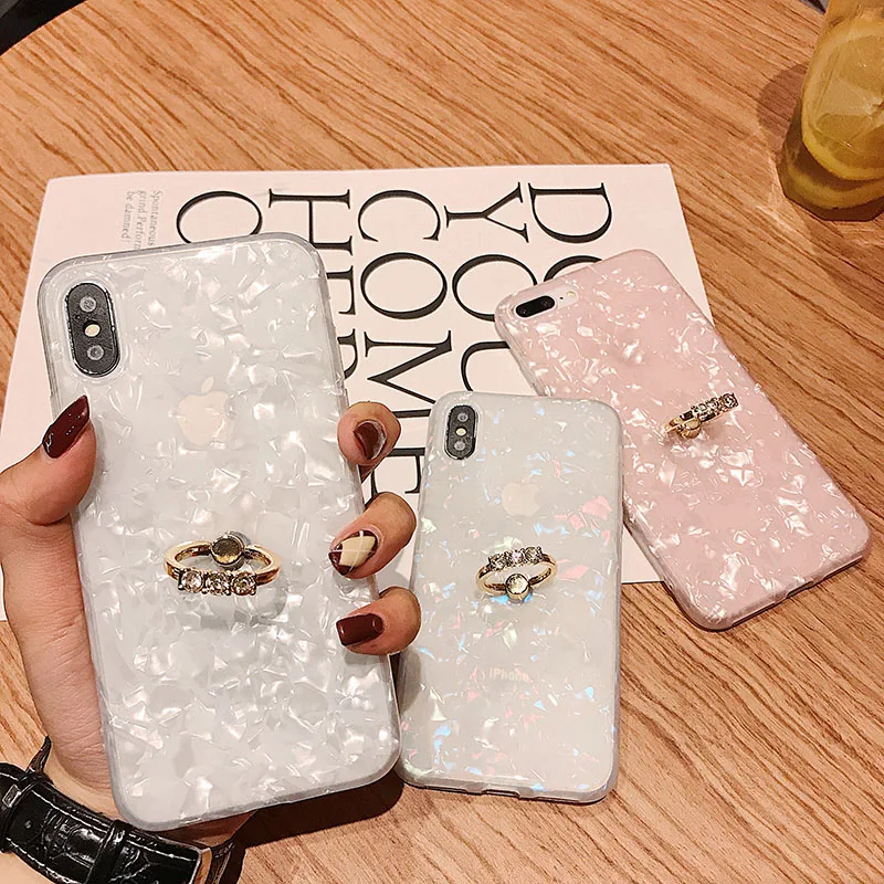 Блестящий чехол для телефона iPhone 6 6S 7 8 Plus X XR XS MAX задняя крышка силиконовый